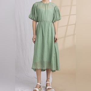 NWOT Sage Puff Sleeves Dream Dress. Small